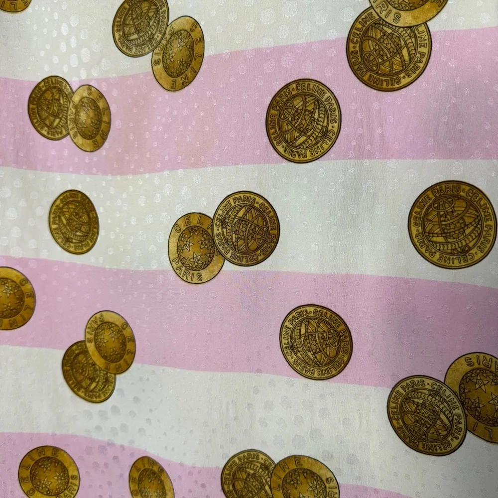 Celine Vintage Medallion Print Silk Top - Picture 4 of 11